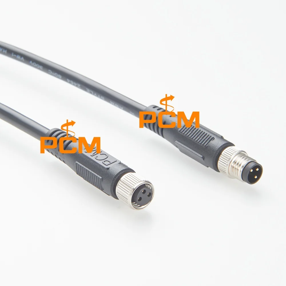 M8 3-Pin A-Code Stecker-Buchse-Sensor-Verlängerungskabel IP67 Wasserdichtes Industrielles Näherungssensor-Verbindungskabel für die Automatisierung – Detail 2