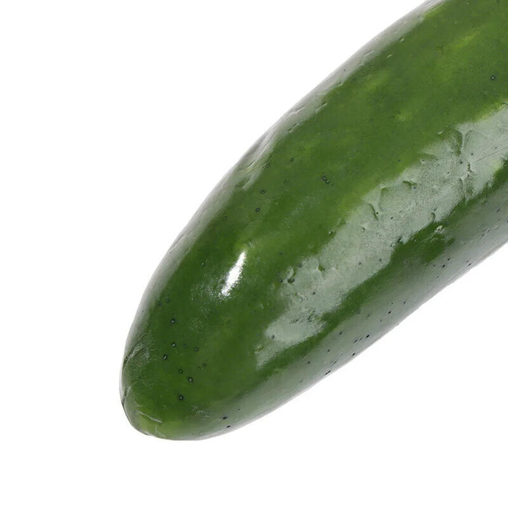 3pcs Simulation Cucumber 26cm Foam Lifelike Simulation Cucumber Fake Vegetable Props Home Kitchen Decoration Toys