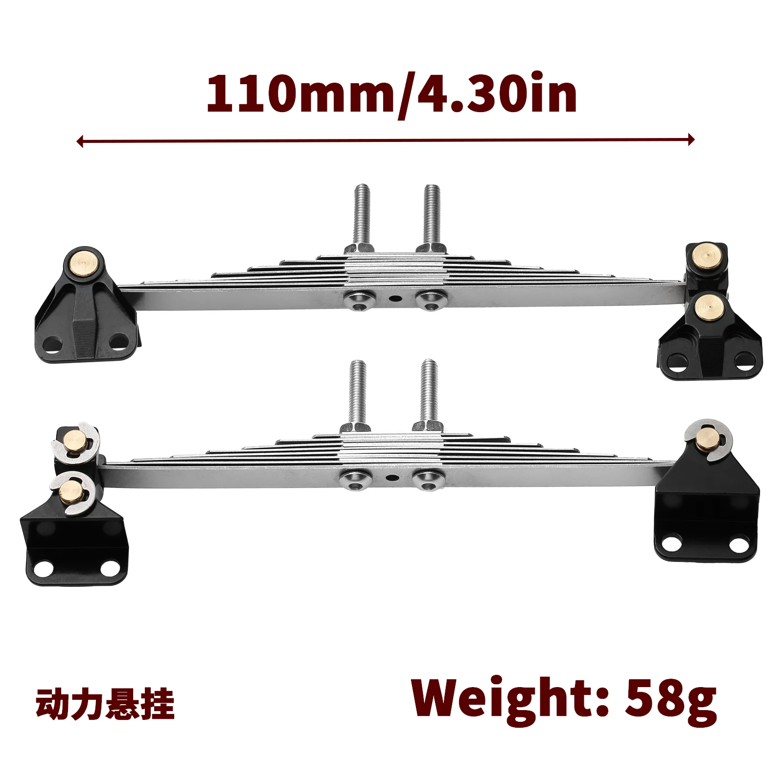 Metal Front/rear Suspension Leaf Spring Plate Spring Hanger 1 Pair for 1/14 Tamiya RC Truck SCANIA 770S R620 VOLVO BENZ Man Car