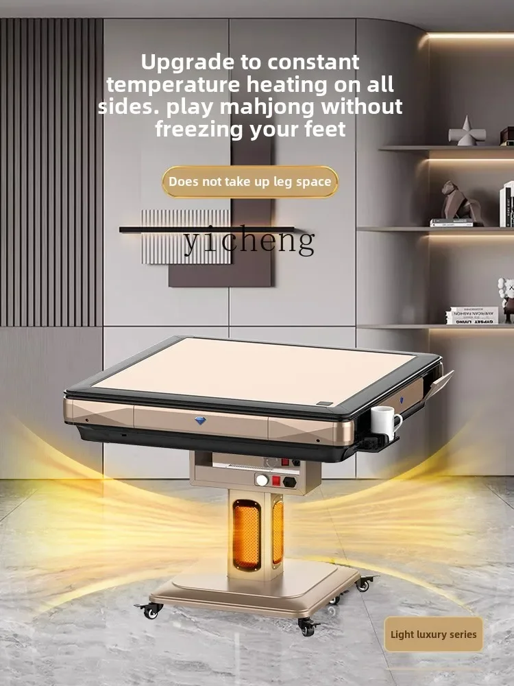 Folding Mahjong Machine Mute Automatic Dining Table Dual-Use Heating Multifunctional Modern Mahjong Table