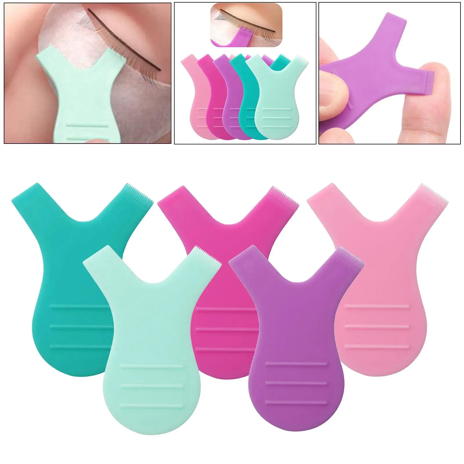 10 pièces Silicone cils cils réutilisable ascenseur cils Y brosse maquillage beauté