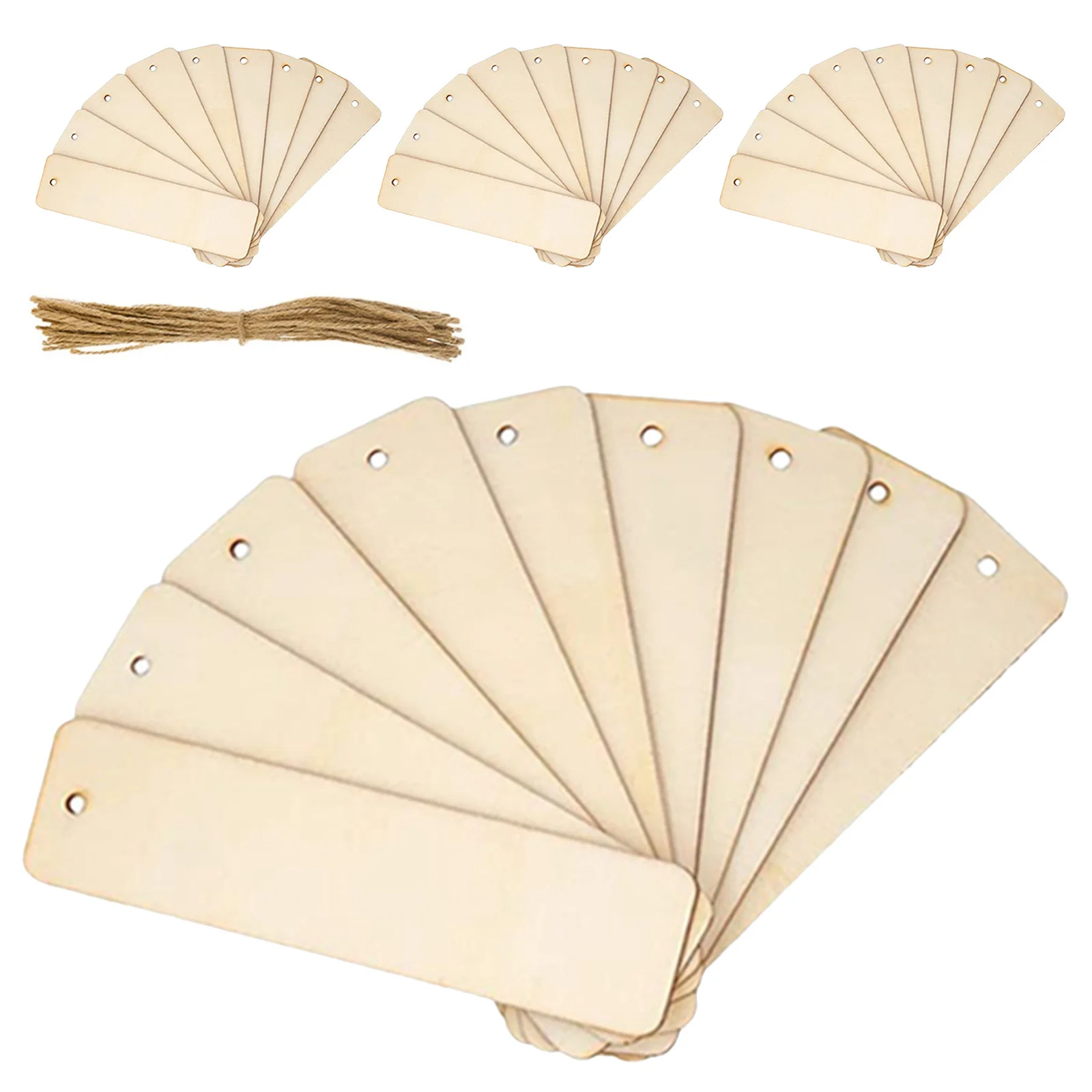 40 pezzi segnalibri in legno vuoti fai da te set di segnalibri in legno non finito per il disegno di scarabocchi artigianali pennarelli in legno naturale con