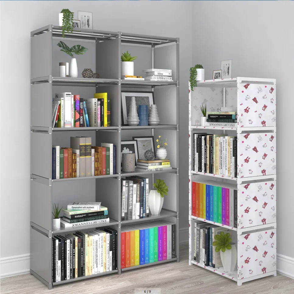 

Bookcase Storage Holders Simple Floor-To-Ceiling Bookcase Desk Storage Locker Desk Children Bookcase Living Room Shelving Racks