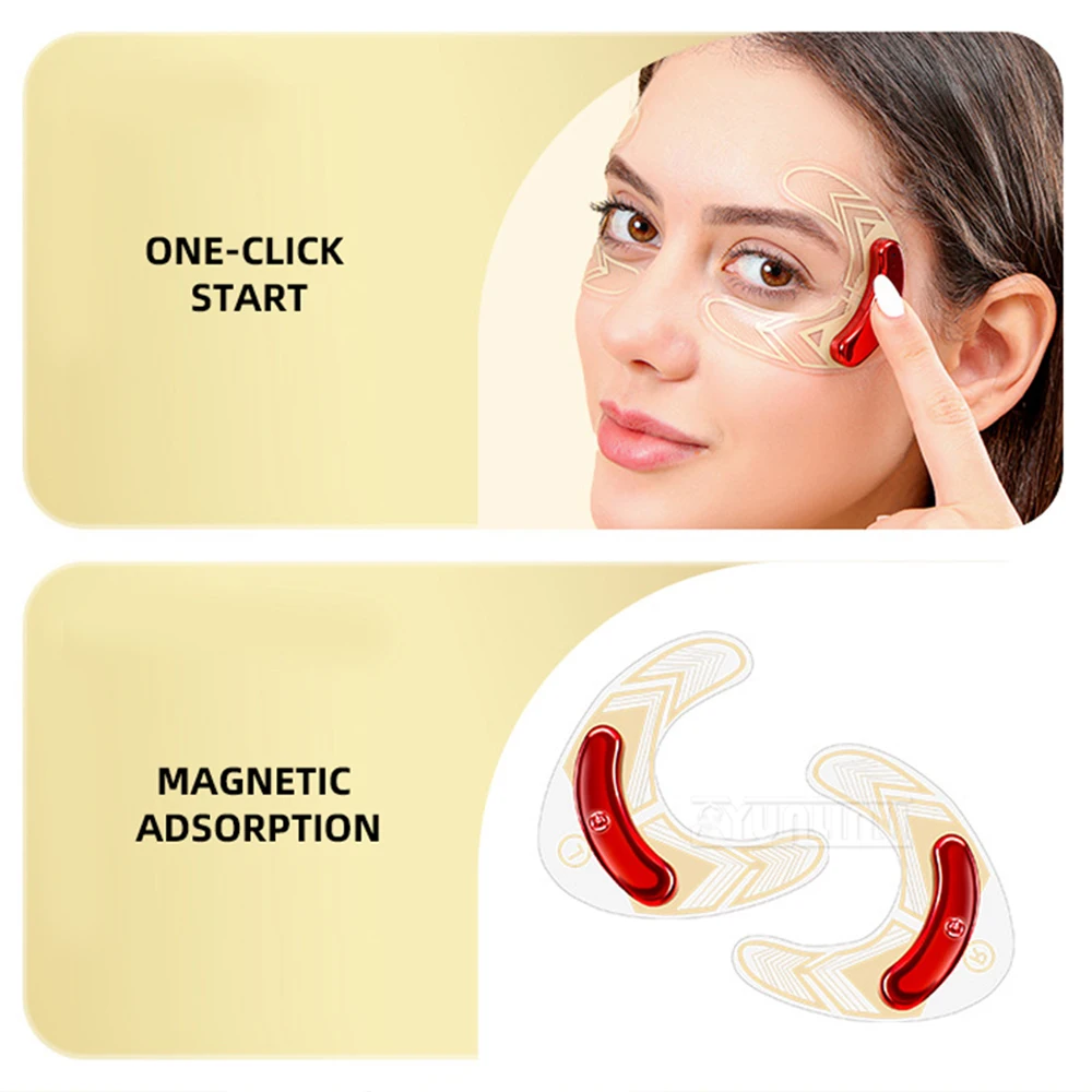 อุปกรณ์นวดบำรุงรอบดวงตา EMS ไมโครเคอร์เรนท์ แผ่นเจลฟิล์มยืดหยุ่น แผ่นแปะบำรุงรอบดวงตา อุปกรณ์เสริมความงามรอบดวงตา