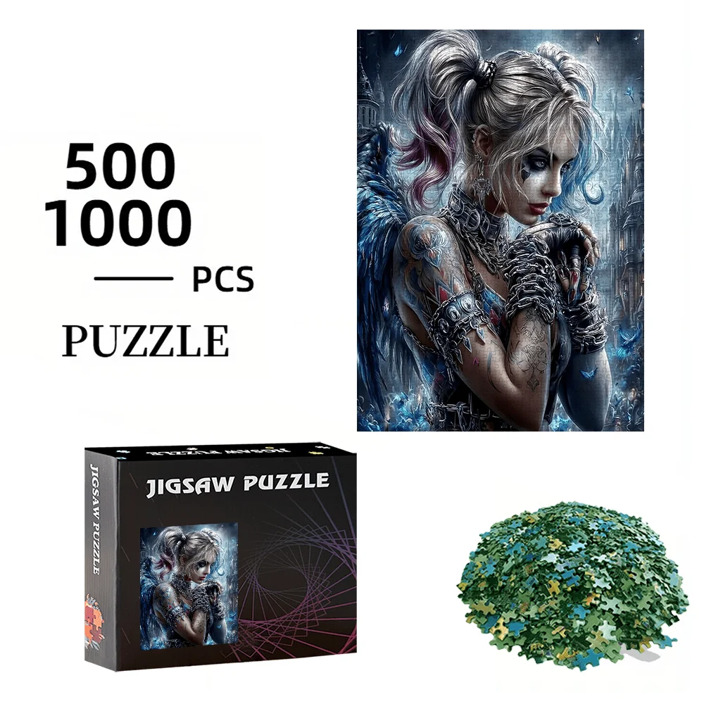 Wings & Tattoos 500pcs/1000pcs Puzzle Game - Gift for Family Fun, Home Decor, Brain Challenge - High-Quality Puzzle for Birthd view 2