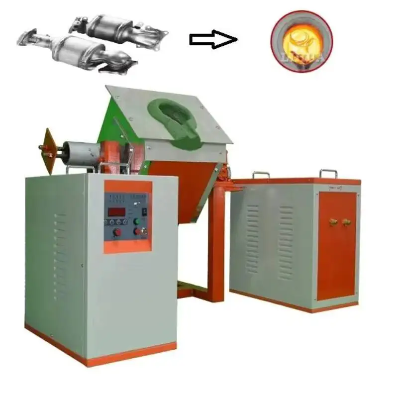 Automatic Metal Powder Smelting Furnace 7.5 KW Solid Waste Motor for Car Catatic Converter Recycling