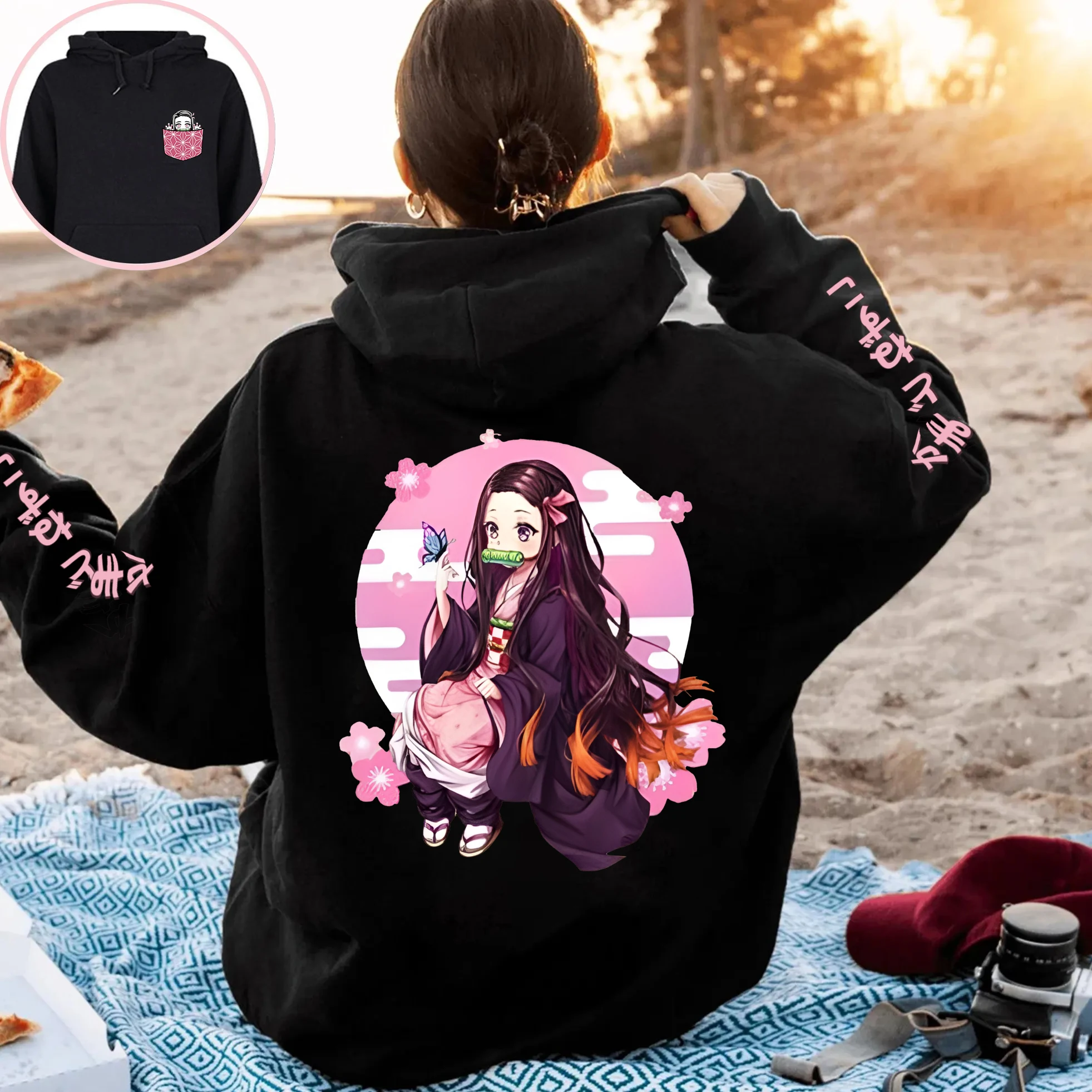

Hot Funny Anime Kamado Nezuko Print Hoodie Fashion Women Men Casual Tops Pullover Hoodies Harajuku Long Sleeve Sweatshirt
