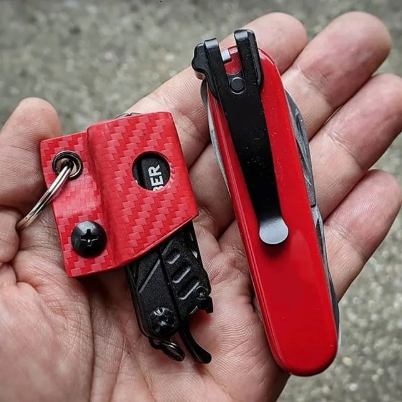 

1PC Deep Carry Pocket Clip Belt K Sheath Waist Clamp For 91MM Army Folding Tool Camping Tactical Clip