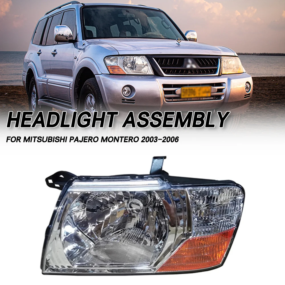 

Left/Right Side Front Bumper Head Light Headlamp Driving Headlight Turn Signal Light For Mitsubishi Pajero Montero 2003-2006