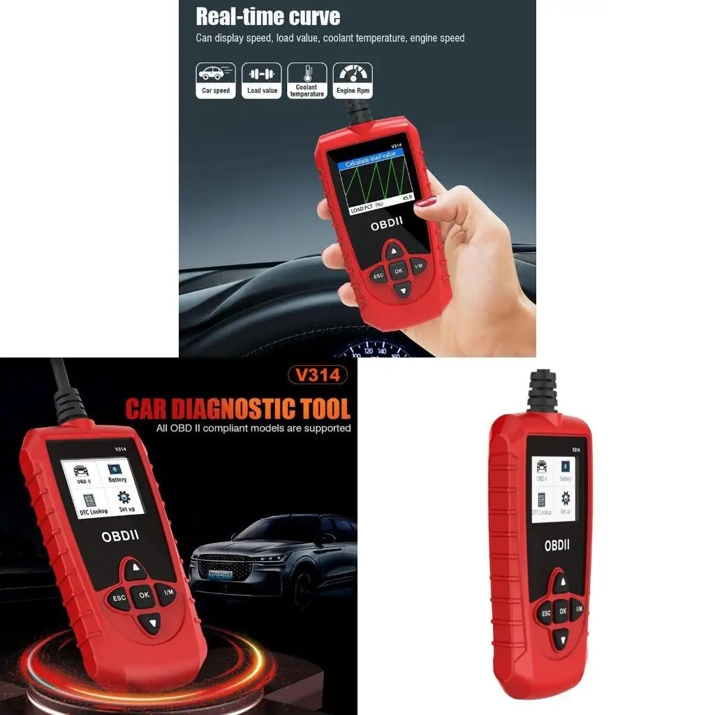 

Удобный устранение неполадок в автомобиле Точный считыватель автомобилей v314 obdii reader для удобного обнаружения и очистки и