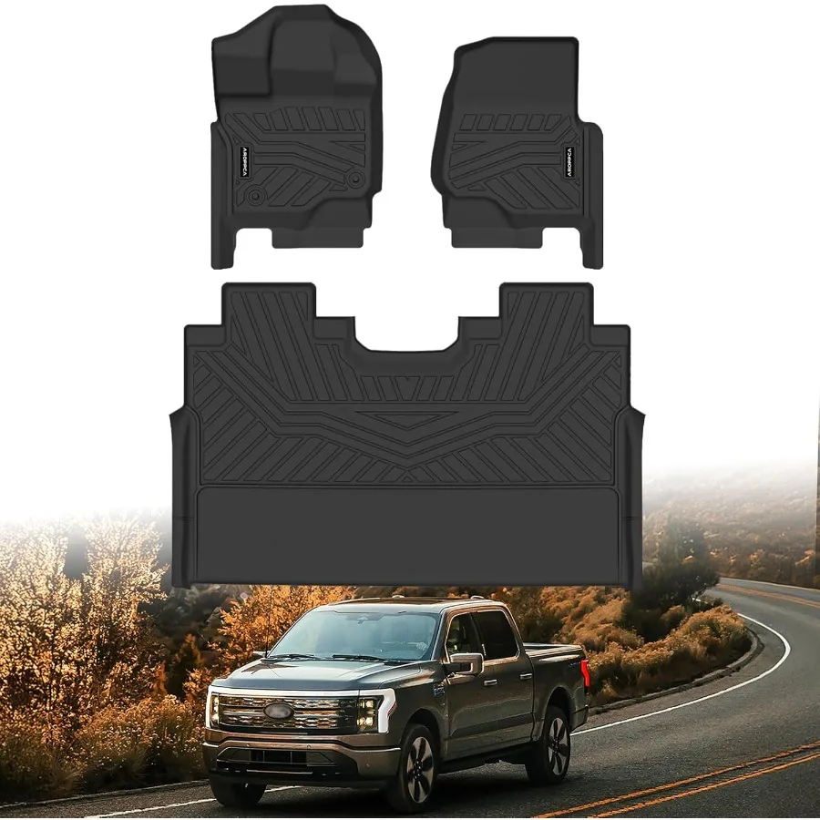

Резиновые коврики AllWeather TPE для F150 SuperCrew Cab 20152025, включая модели молний 2224, полный комплект противоскользящих автомобильных F