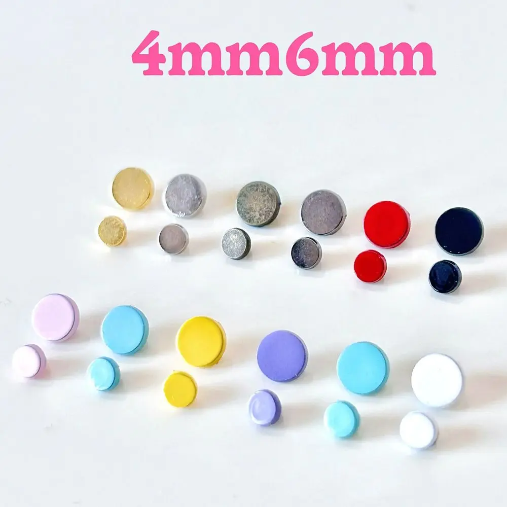20pcs New 4mm Round Head Buttons Mini Handmade Ultra-small Buckle Metal 1/6 Doll Clothing DIY Doll Clothes Accessories
