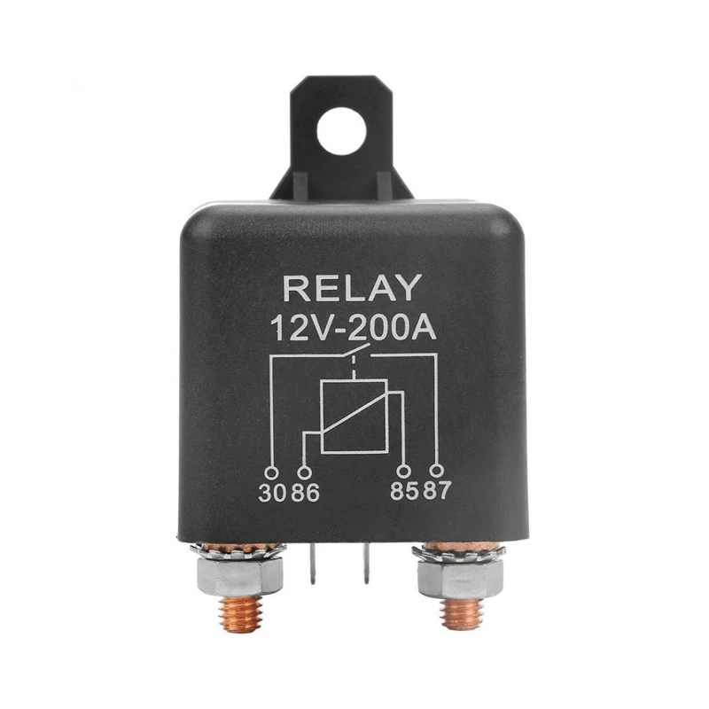 

RELAY 12V 200A Heavy Duty 4-Pin Car Starter Relay with ON/OFF Switch for Automotive Starting System