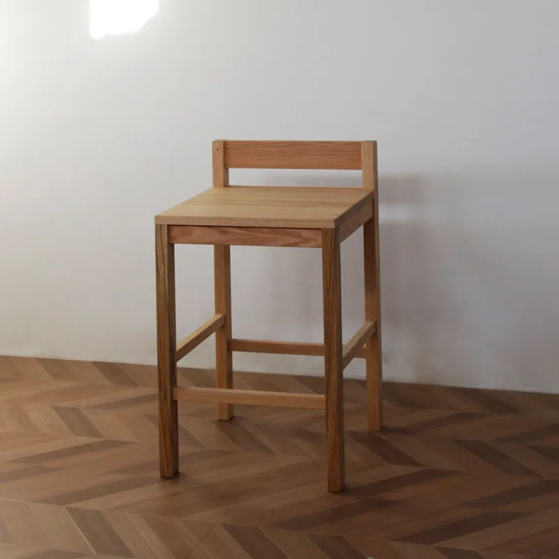 Design Reception Bar Stools Modern Solid Wood Ergonomic Adults Waiting Bar Chairs Minimalist Counter  Furniture