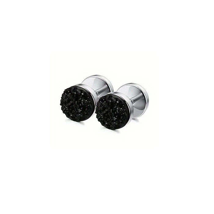 Men's Hypoallergenic Zirconia Stud Earrings, Gift Set
