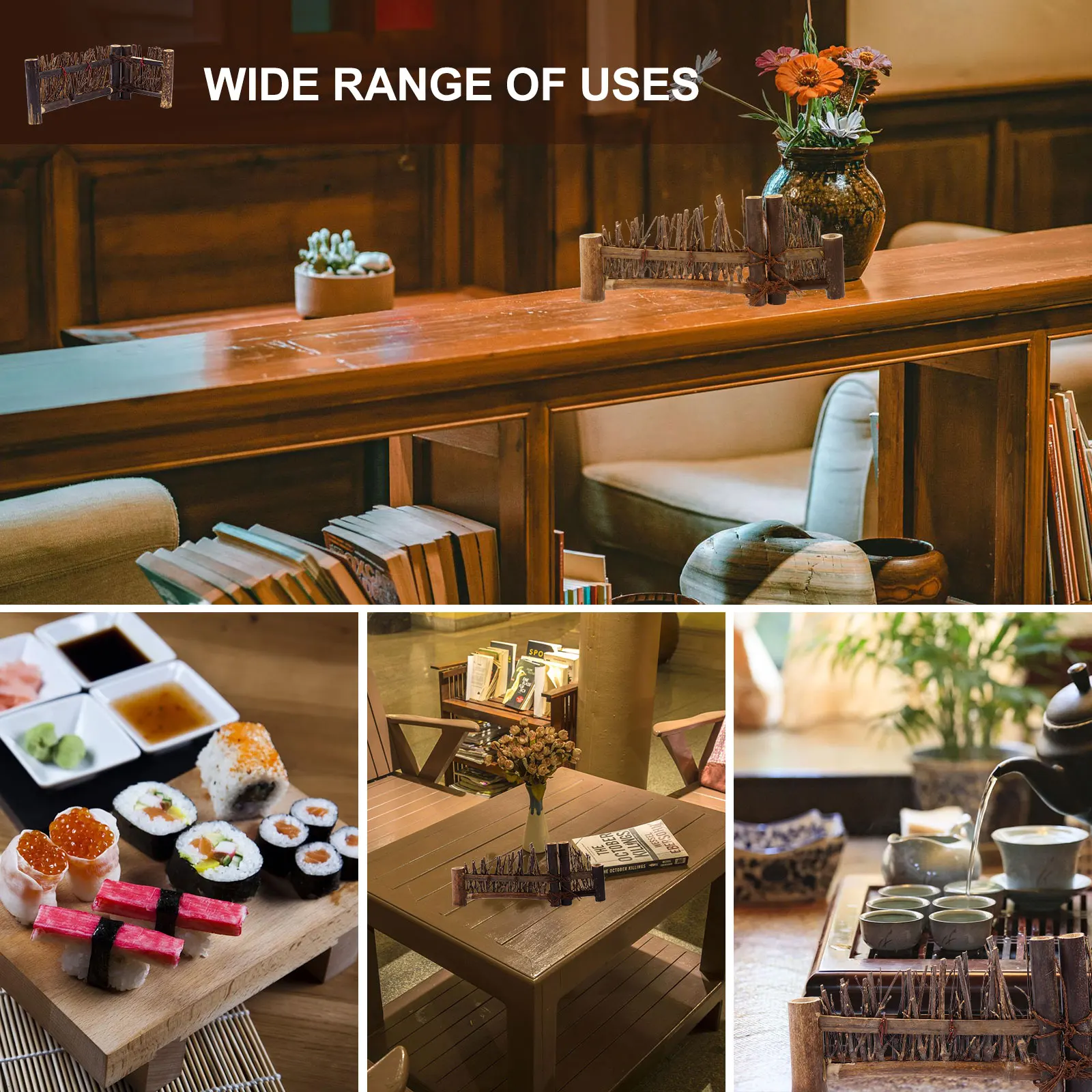 

Picket Fence Japanese Sashimi Small Ornament Sushi Landscape Edging Border Baby