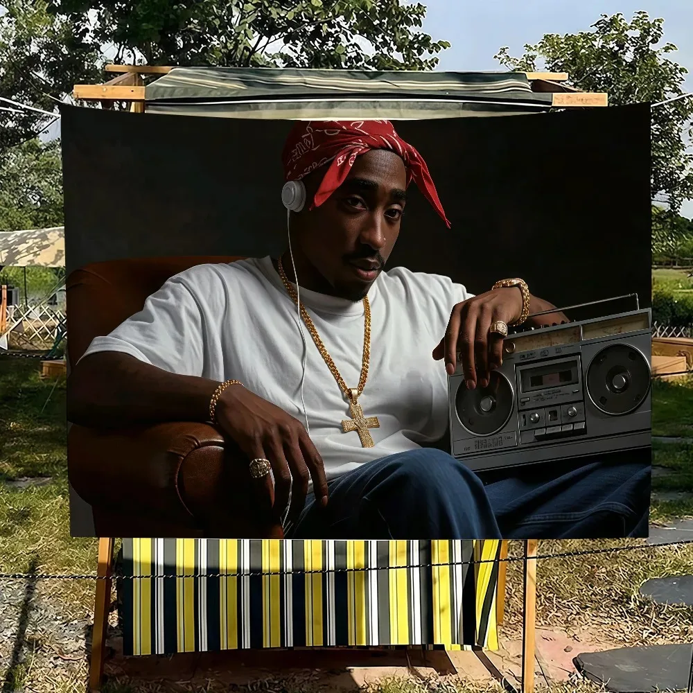 Rapper 2pac Tupac Shakur  flag For Bedroom Living Bar Garden Outdoor Active  Decoration Background And Concert