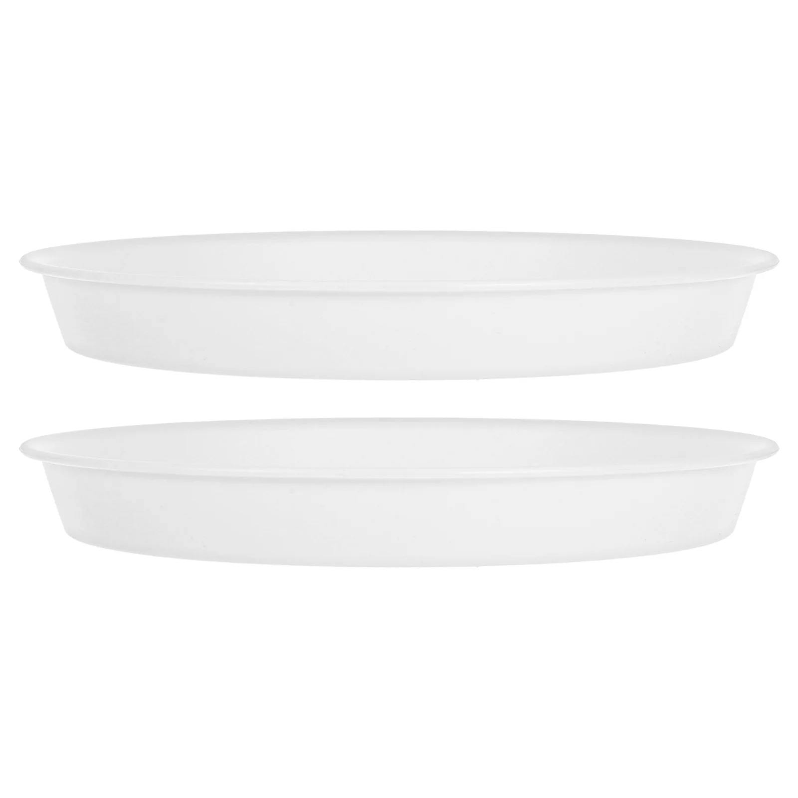 

2 Pcs Bird Feeder Water Tray Accessory Food Container Thicken Trays Pp Feeding Basin Bowl
