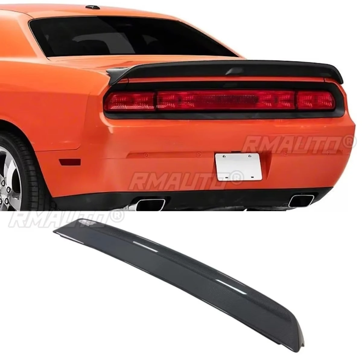 Real Carbon Fiber Car Trunk Spoiler Modification Part for Dodge Challenger Red Eye Style 2015+ Rear Trunk Wing Car Accessories