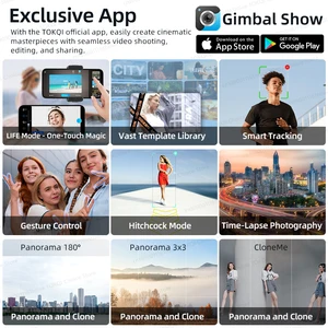 Handheld de 3 ejes Gimbal Soporte de teléfono Anti Shake Video Record con estabilizador de trípode de selfie para Xiaomi iPhone Smartphone Smartphone 7 mejores ventas yingtai teléfono - №7