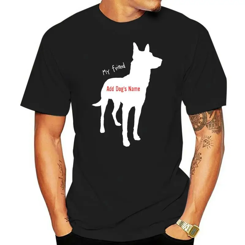 Tailored Shirts Top O Neck Short Sleeve Mens Personalized Belgian Malinois Add Dog'S Name Custom T Shirt