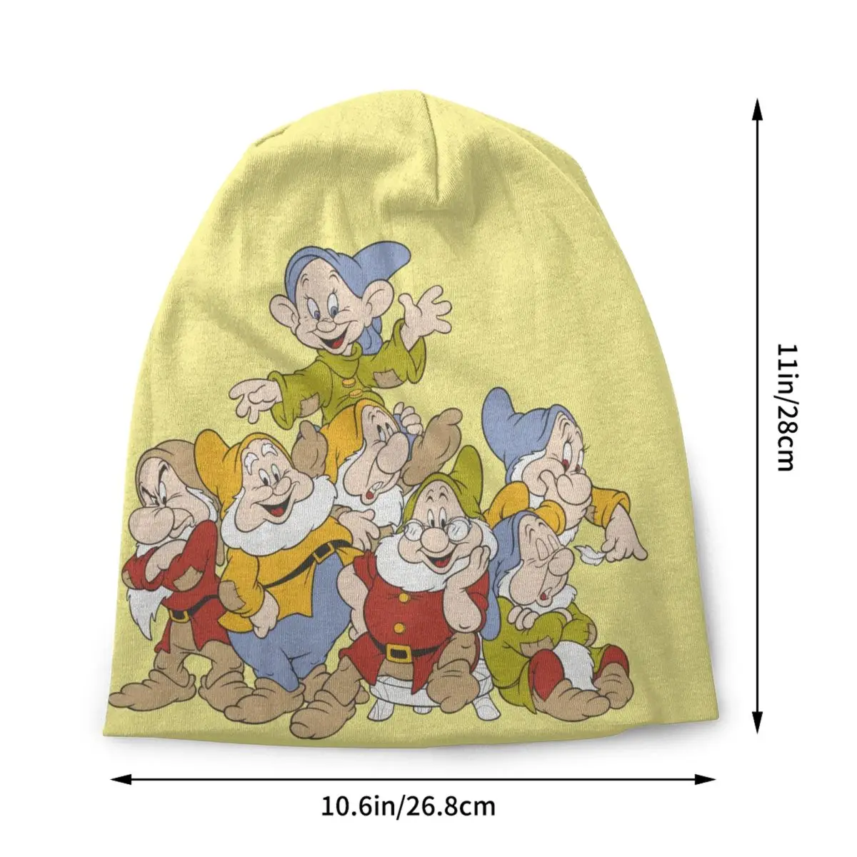 Custom Snow White And The Seven Dwarfs Skullies Beanies Caps  Winter Warm Knit Hat  Hip Hop Adult  Bonnet Hats Outdoor Ski Cap