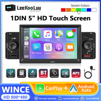 Leekooluu 1Din Car MP5 Player 5'' Carplay Android Auto Car Stereo Radio Bluetooth FM Radio Receiver TF/USB Car Multimidia Player