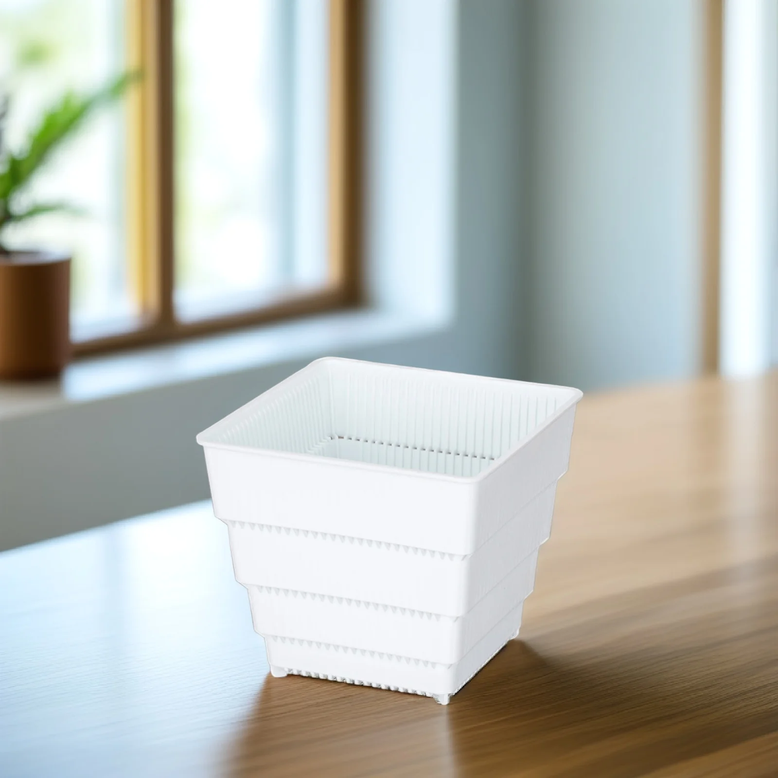 1 قطعة أصيص زهور من الراتنج الفاخر تصميم قابل للتنفس للمنزل والمكتب والحديقة حامل نباتات أصيص زهور مزخرف بسيط وأنيق #1