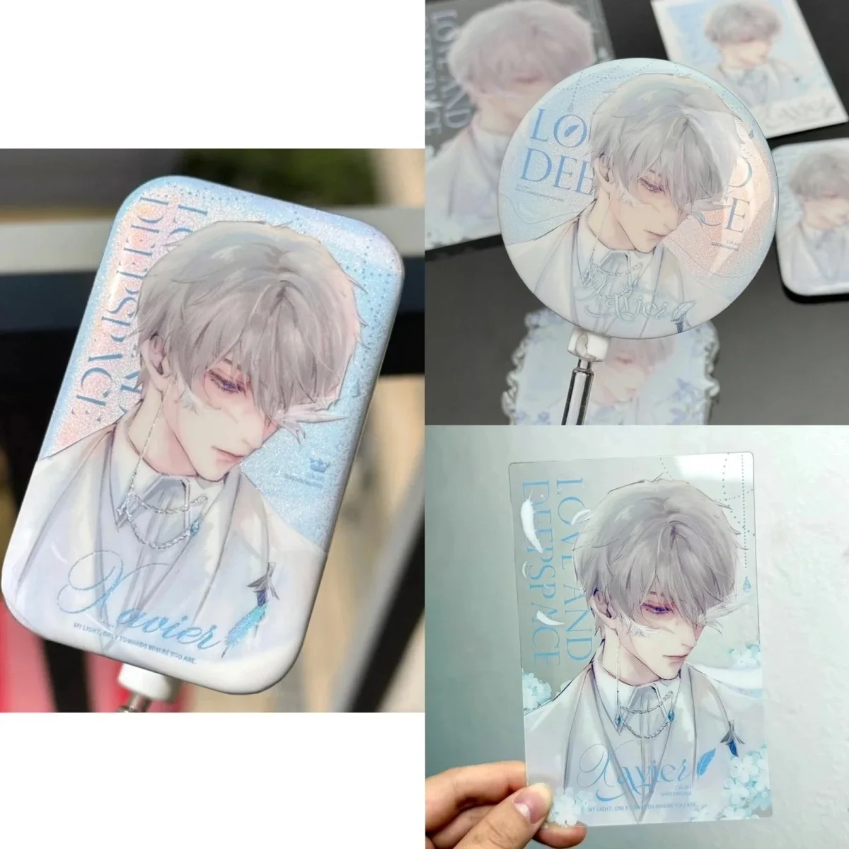 شارة Love and Deep Space Fan Valley Xavier Bar محلية الصنع، بطاقة شفافة، تحقق من مجموعة هدايا Nearby Valley