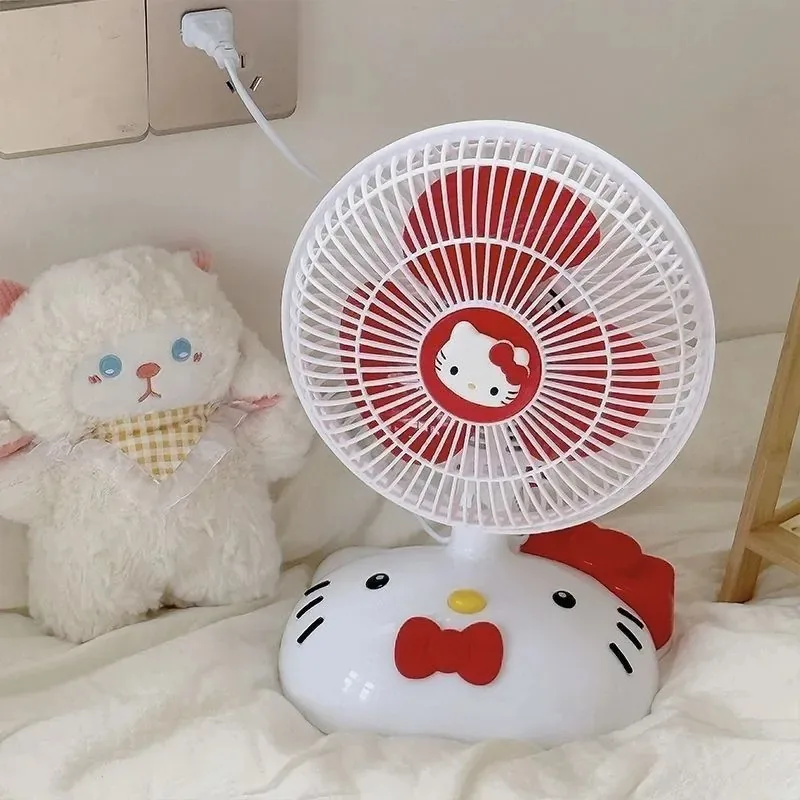 

Kawaii Sanrio Hello Kitty Cartoon Anime Cute Kawaii Holiday Gifts Toys Mini Table Fan for Desk Dorm Room Shaking Head Gift