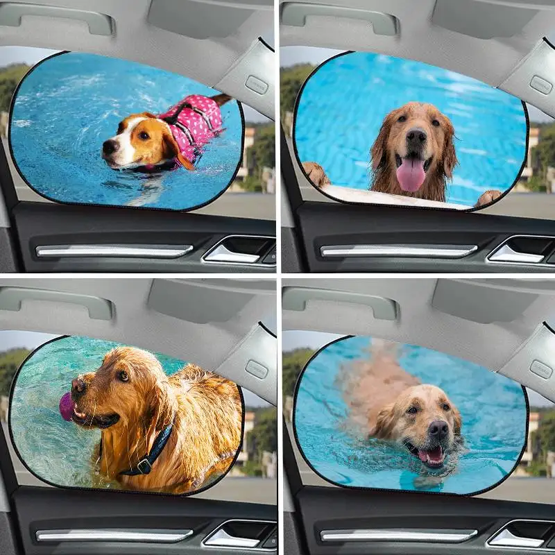 

Swimming Pool L-Line Puppy Side Window Sunshades Car Electrostatic Film Window Windshield Auto Window Sunshade Cover For Baby