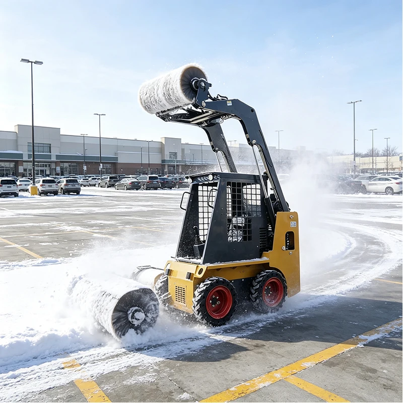 Portable Ride On Mini Skid Steer Loader Compact Hydraulic Loader with Attachment System for Landscaping Farm Construction Jobs
