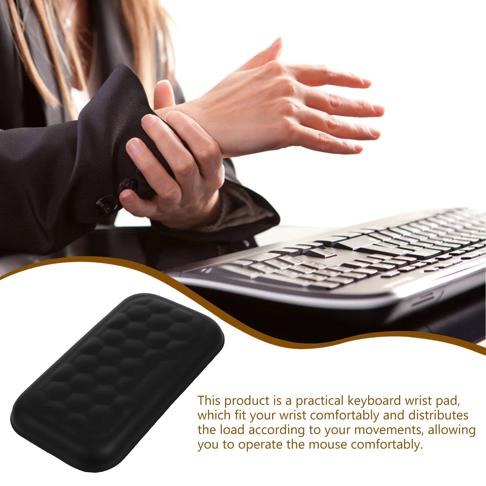 Keyboard Wrist Rest Pad Mouse Pads Cushion Cloth Elbow for Desk Office Computer