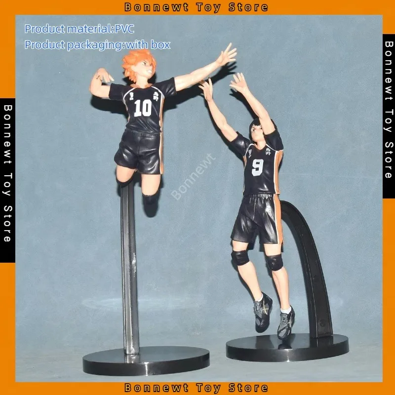 

New Haikyuu National Competition Jumping Blocks Hinata Shoyo Kageyama Tobio Standing Scenery Figures Model Ornaments For gifts