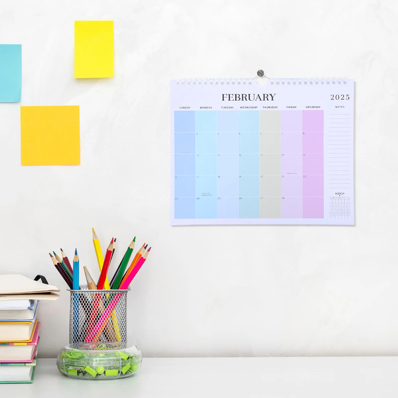 

2025 Wall Calendar Monthly Planner Hanging Dry Erase Coil Binding Large Grid Paper Yearly Snake Office Schedule
