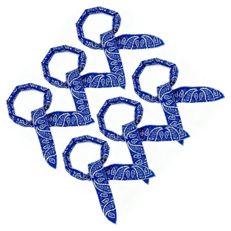 Dropship-6 Pack Cooling Neck Wraps Neck Cooler Ice Bandanas Scarf For Hot Weather Ultra Running Walking Riding Women Men Blue