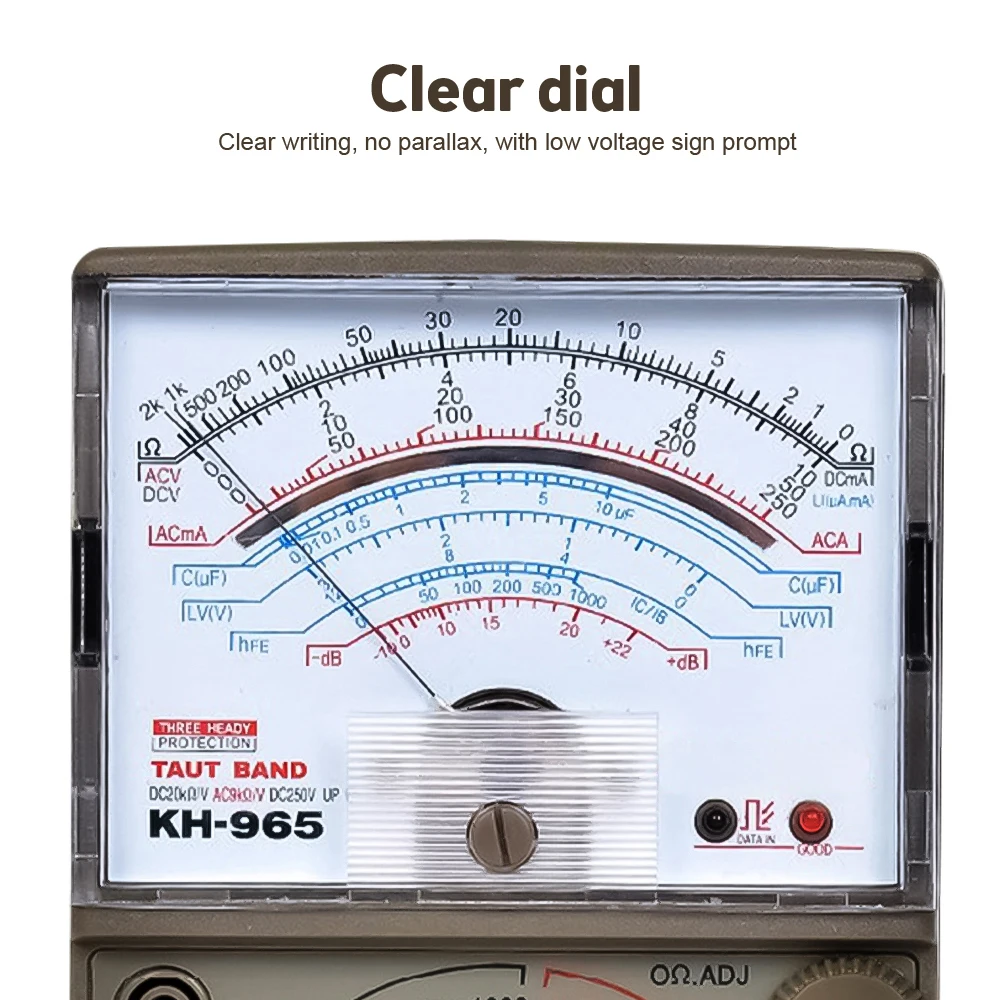 KH-965 Analogique Multimètre Mécanique Pointeur Mètre AC/DC Tension Courant 02/10/2018 Mètre avec Test Stylo Buzzer Multi Testeur