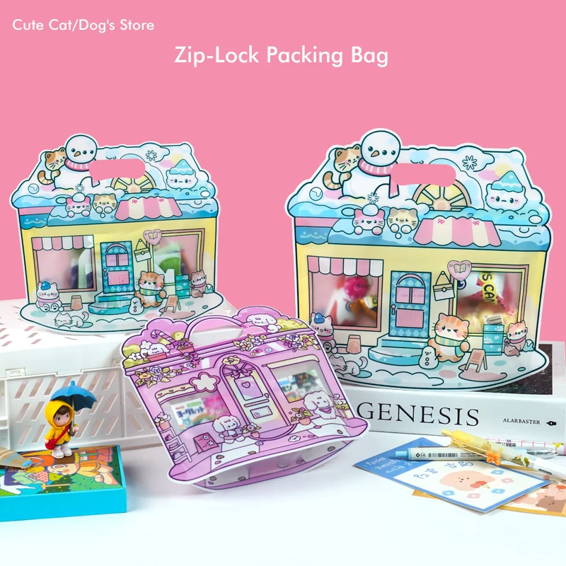 Wonderful Shop Gift Seal Pocket Cute Cartoon Snack Candy Packaging Bag Holiday Gift Bag Kindergarten Birthday Handheld Gift Bag
