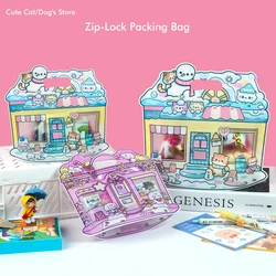 Wonderful Shop Gift Seal Pocket Cute Cartoon Snack Candy Packaging Bag Holiday Gift Bag Kindergarten Birthday Handheld Gift Bag