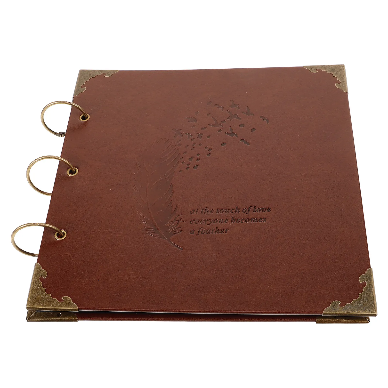 

Фотоальбом с 3 кольцами, обложка из искусственной кожи, винтажный, для самостоятельного оформления, для семейных воспоминаний, приключений и путешествий.