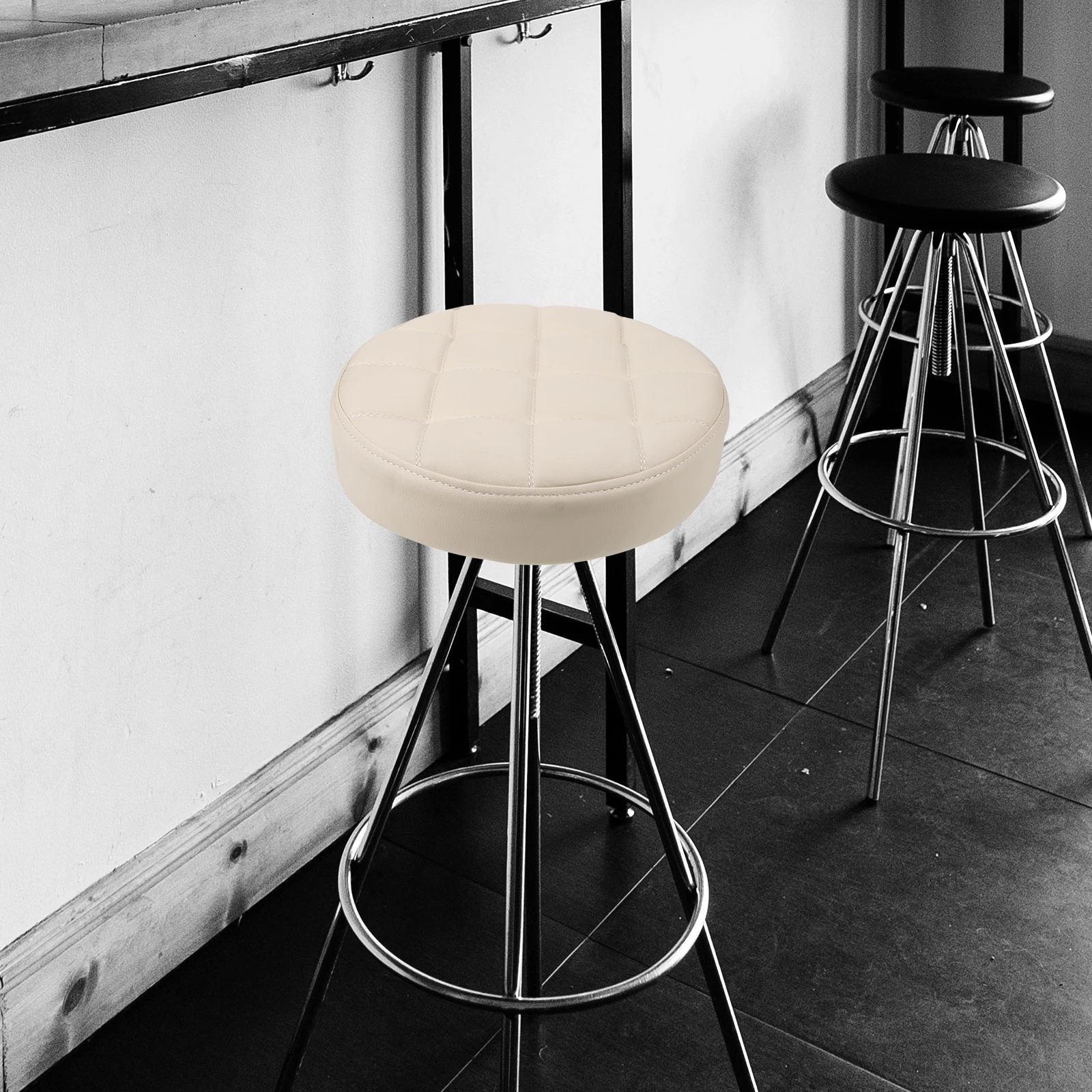

Round Chair Seating Accessories Pu Foam Wood Material Soft Comfortable Sitting Easy Stool Replacement Kit Home