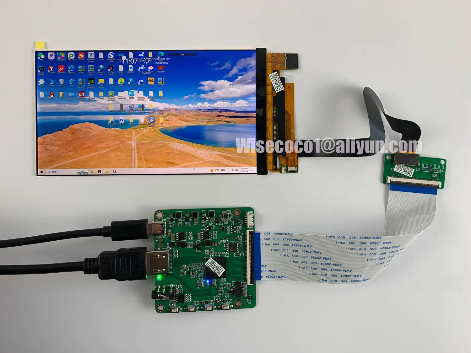 Imagem -04 - Wisecoco-display Lcd para Tela Raspberry pi Macos tv Boxes Ps5 Game Box Orange pi Câmera pc Mipi 60pins 2k 63 Polegadas 2560x1440