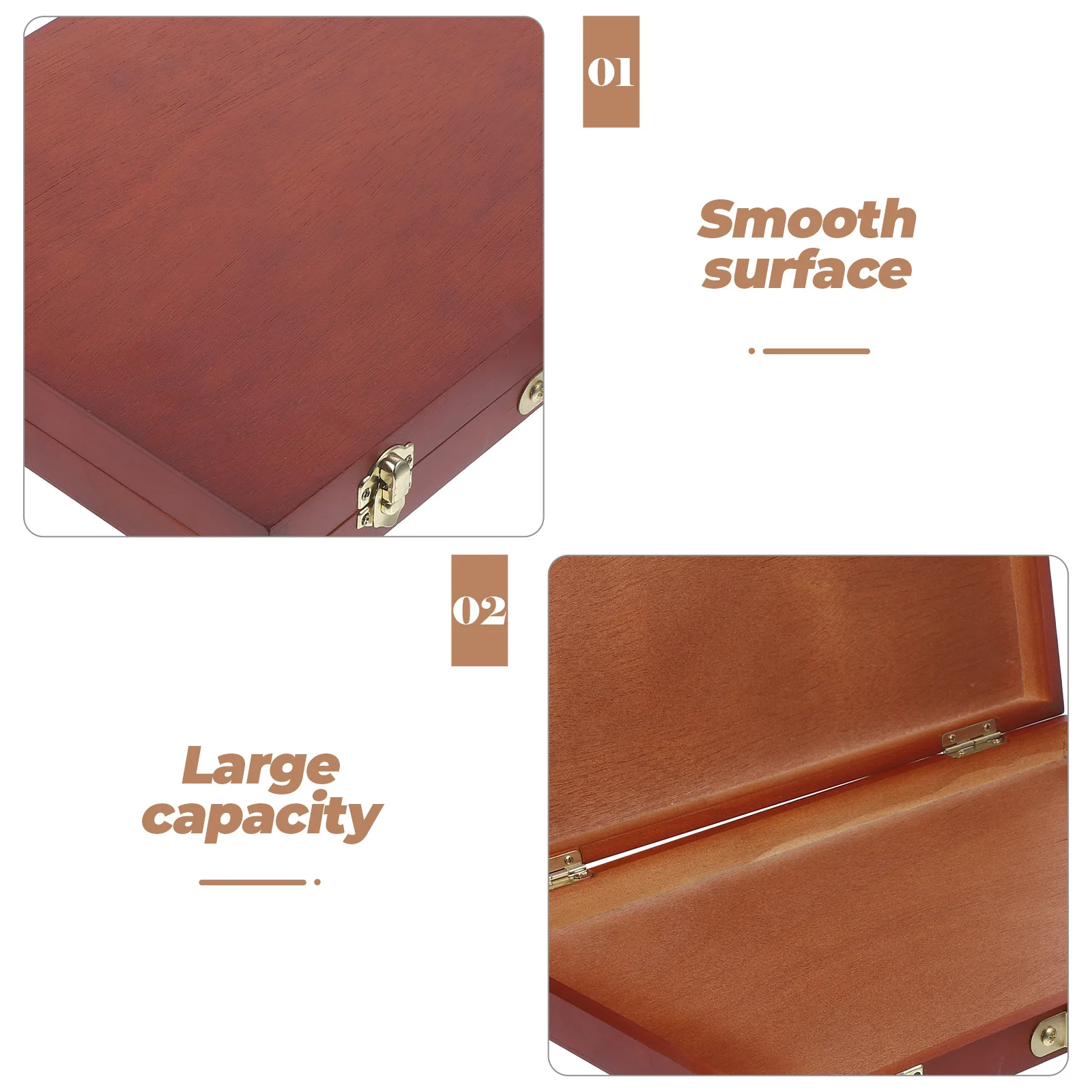 

Wooden Painting Box Sturdy Non-Deformable Material Great for Artists on-The-Go Hand-Held Drawing Tool Box Multi-Scene Use