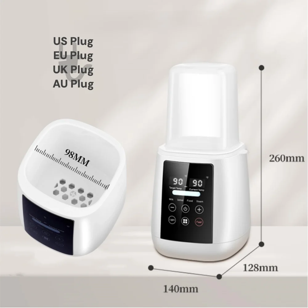 6In1 Baby Bottle Breast Milk Warmer Sterilizer Multifuntion Breast Milk & Food Heater Accurate Temperature Control Anti-dry