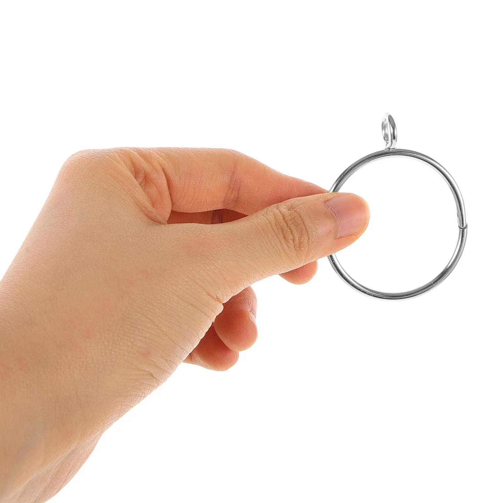 20 قطعة حلقات ستارة العيينة سميكة من الفولاذ المقاوم للصدأ تصميم صامت سهل الشريحة معلقة حلقات ستائر الدش للحمام #3