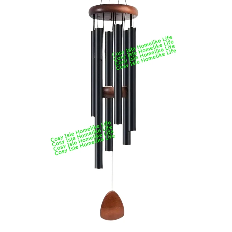 Metal Aluminum 6 Tubes Wind Chimes Garden Yard Hanging Decoration 68cm Outdoor Vintage Pendant Tubes Wind-bell Ornaments Gifts