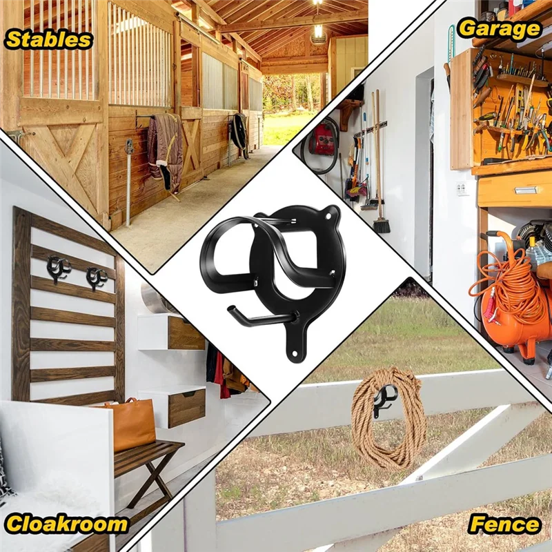

THIVN-3 Counts Horse Bridle Rack Horse Tack Storage Halter Hanger For Horse Barn Supplies