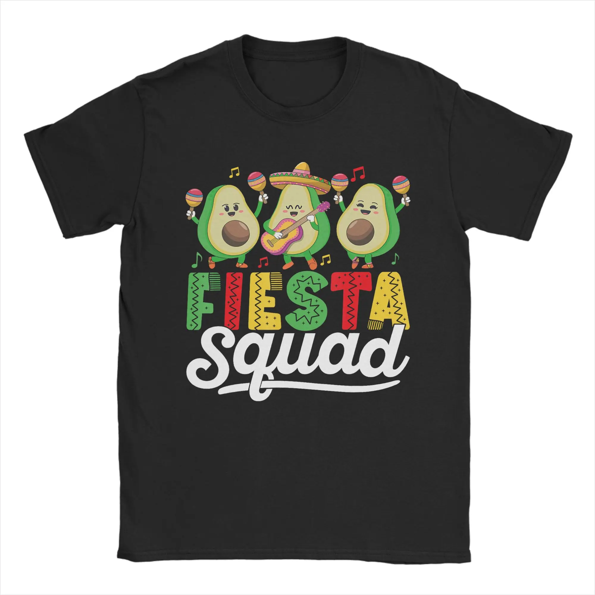 Tres Amigos Avocados Guac Cinco De Mayo Fiesta Men T Shirts  Fashion Tees Short Sleeve Round Neck T-Shirts Pure Cotton Clothes