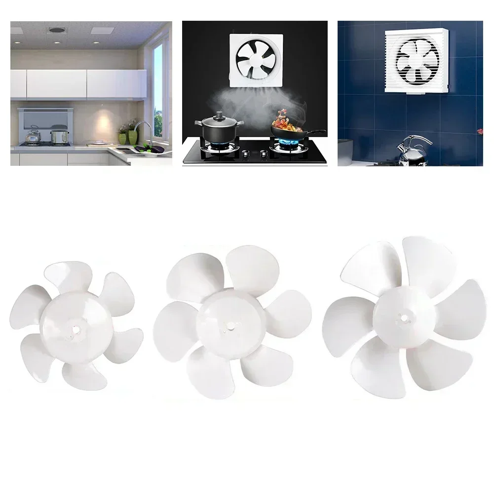 6/8/10 Inch Exhaust Fan Blades Six Blades Household Kitchen Bathroom Electric Exhaust Fan Replacement Accessories