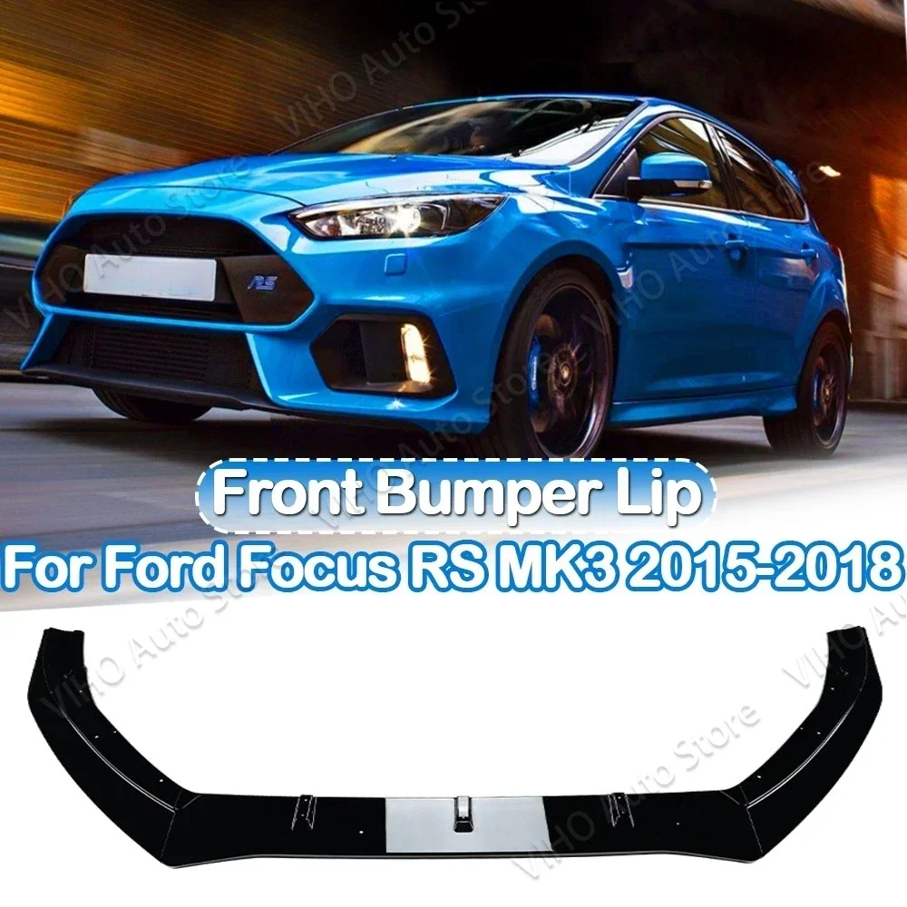 Front Bumper Separator Bumper Lip Body Kit Lip Separator For Ford Focus RS MK3 2015-2018 Exterior Diffuser Splitter Accessories